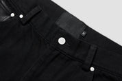 LEATHER POCKET DENIM